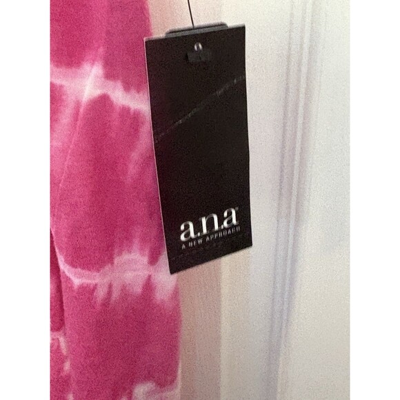 a.n.a. Women's Tye Dye Lace Back Tank Top Empire Rose Pink Size X-LARGE - Picture 5 of 8